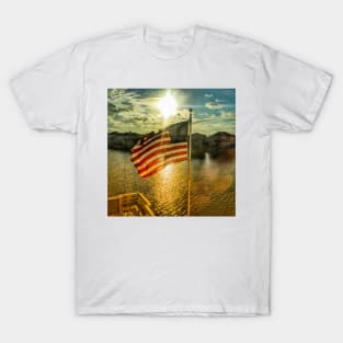 Proudly Flying the American Flag T-Shirt